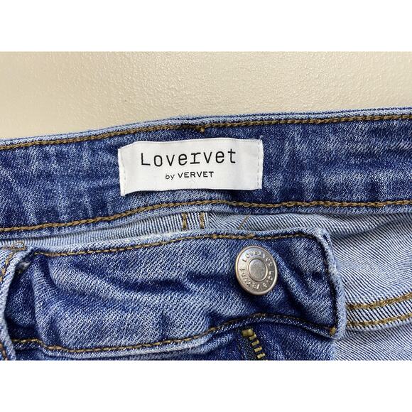 Lovervet Vervet Jeans Womens 32/15 Blue Mid Rise Ankle Bootcute Fray Hem LV1212 - Picture 11 of 14